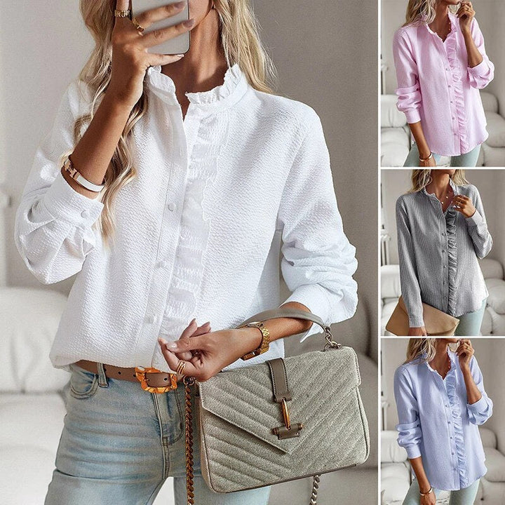Stilla | Casual og elegant bluse med flæsedetaljer