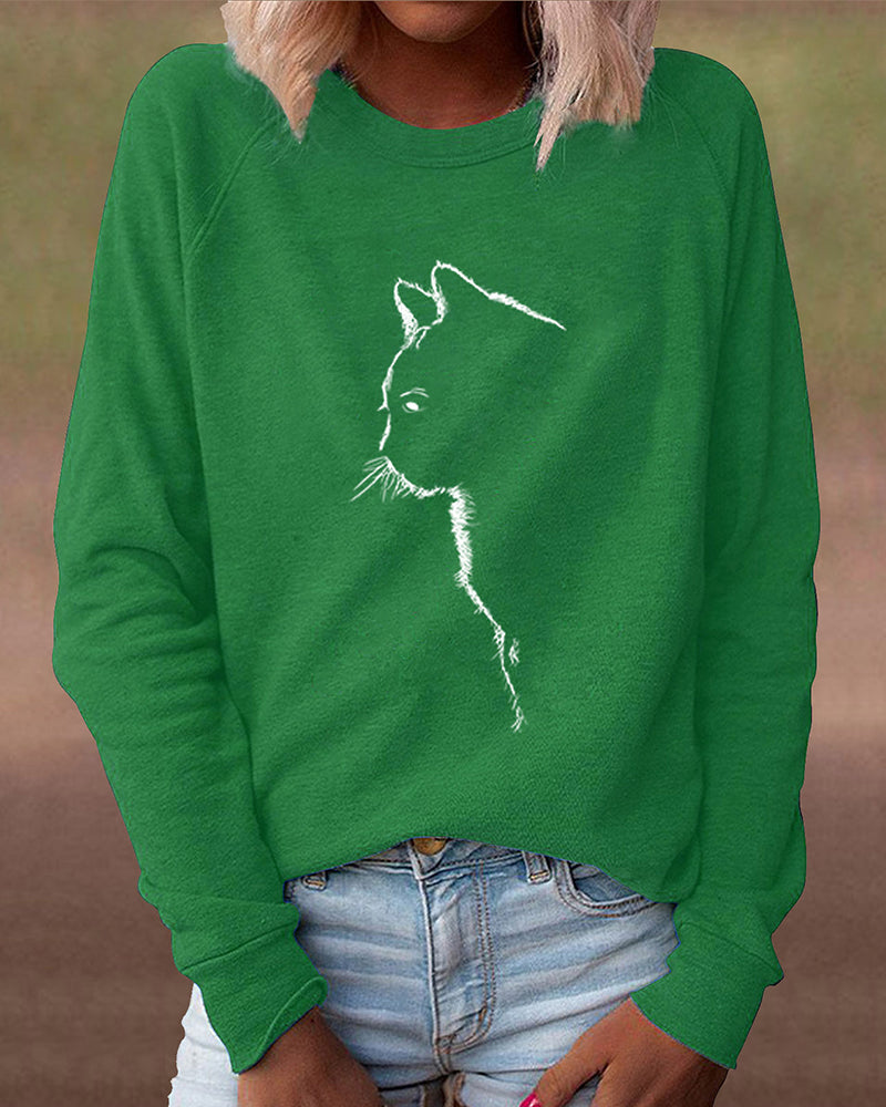 Stilla | Paws Sweatshirt med kattemotiv