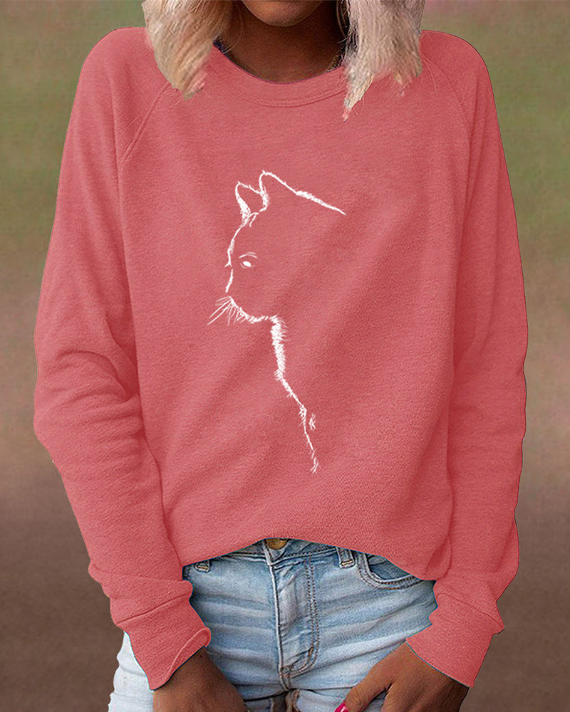 Stilla | Paws Sweatshirt med kattemotiv