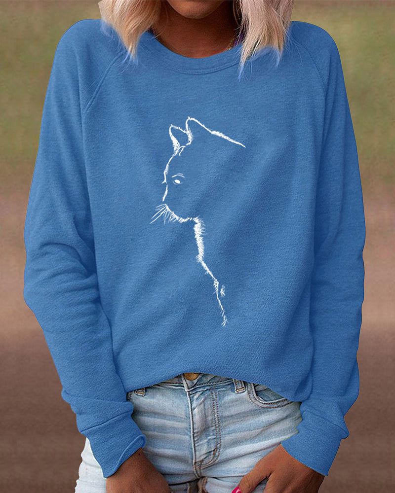 Stilla | Paws Sweatshirt med kattemotiv