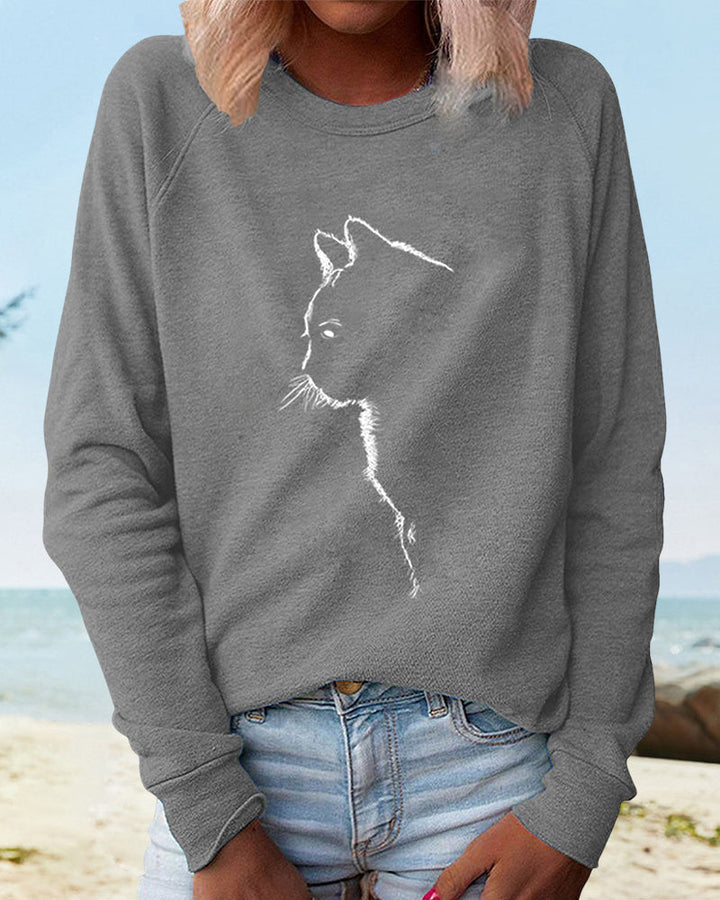 Stilla | Paws Sweatshirt med kattemotiv