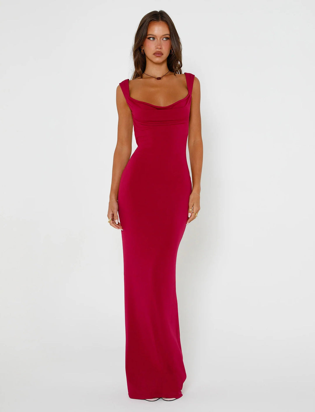 Stilla | Back Bow Bodycon Maxikjole