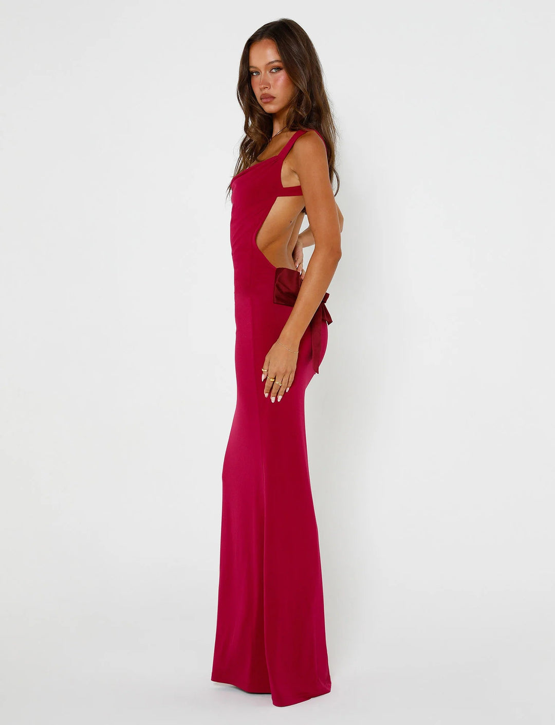 Stilla | Back Bow Bodycon Maxikjole