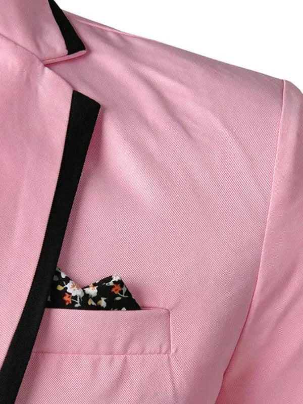 Stilla | Pink Slim Fit Herre Blazer