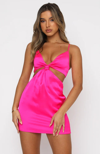 Stilla | Cut Out Design Minikjole Pink