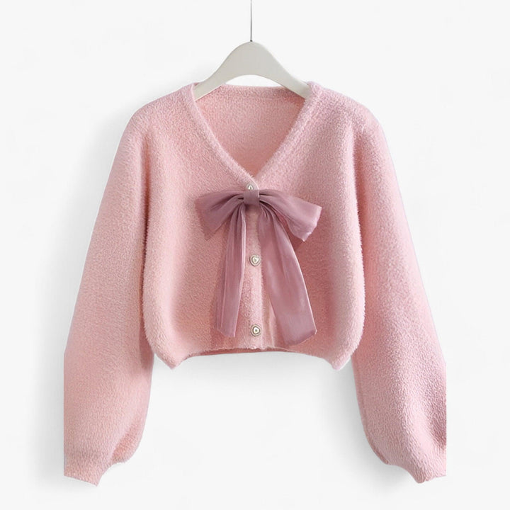 Stilla | Smuk pink strikjakke