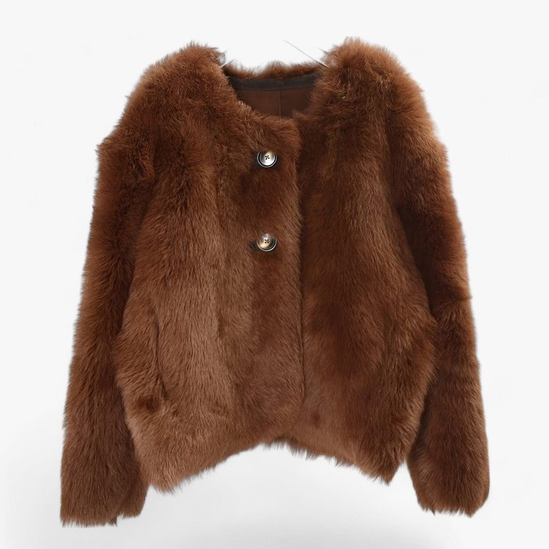 Stilla | Pullover i lammeskind med naturlig pels