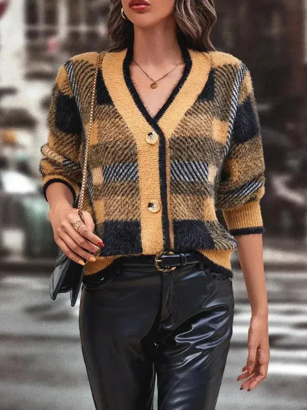 Stilla | Knap Dames Strikjakke Pullover