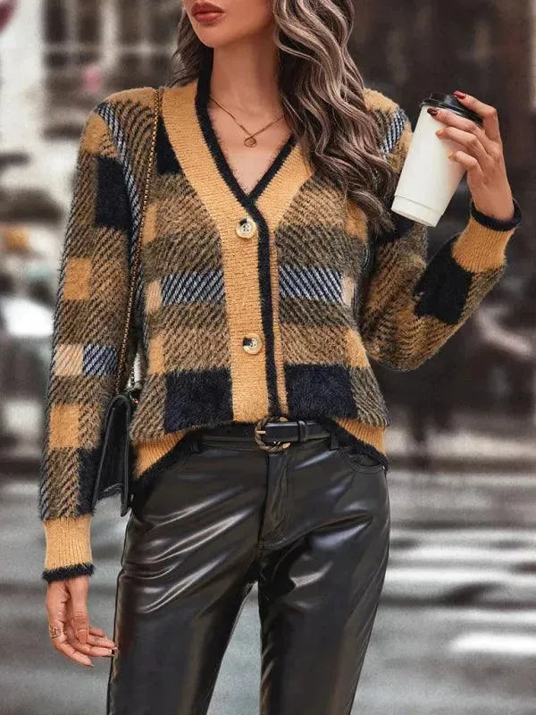 Stilla | Knap Dames Strikjakke Pullover