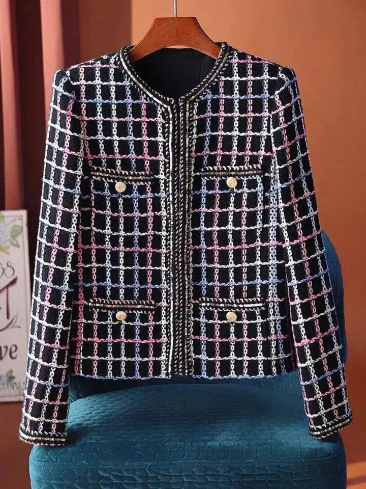 Stilla | Rutete Casual Tweed Jakke Damer