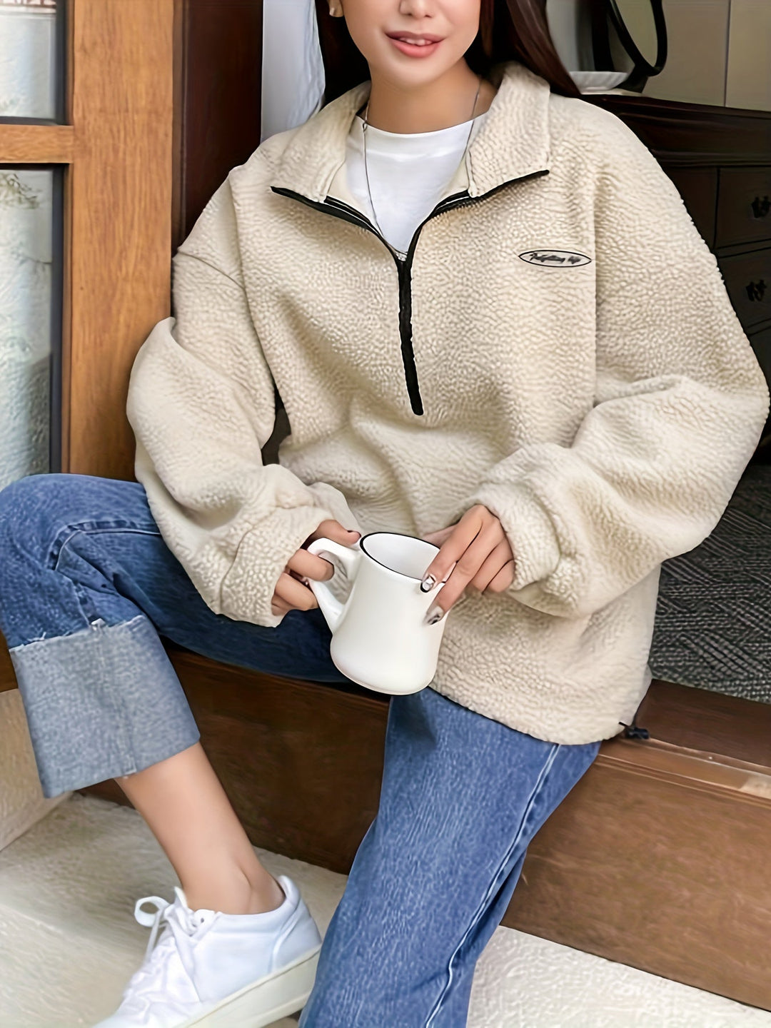 Stilla | Enkelt Quarter-Zip Pullover Sweatshirt