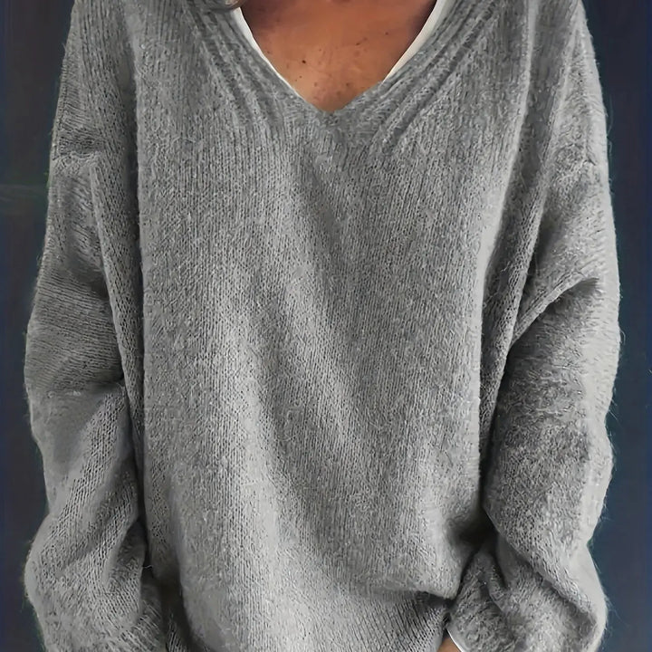 Stilla | Plus Size Fritids V-Hals Bluse til Kurvede Kvinder