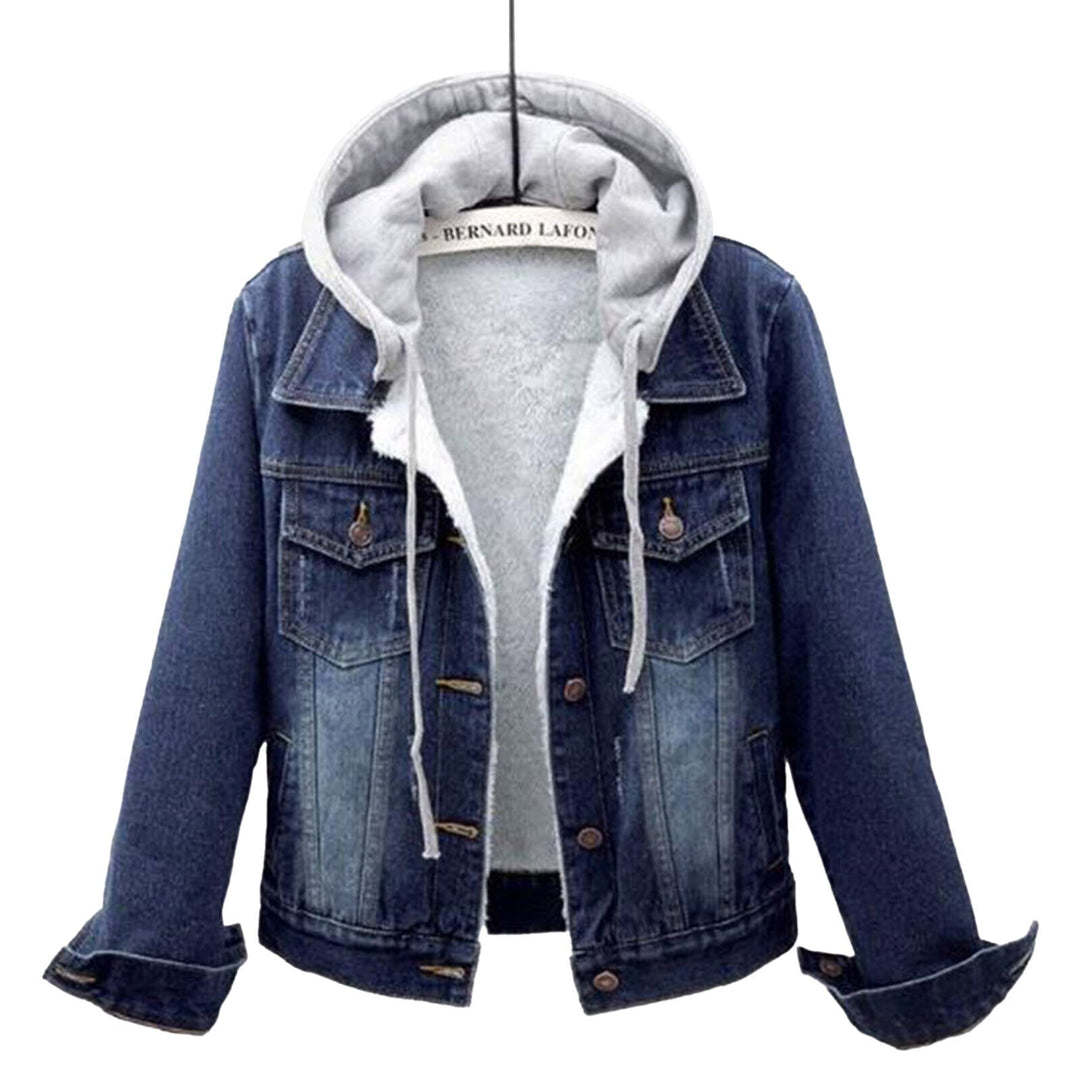 Stilla | Plus Size Hætte-Denimjakke - Stilfuld & Behagelig