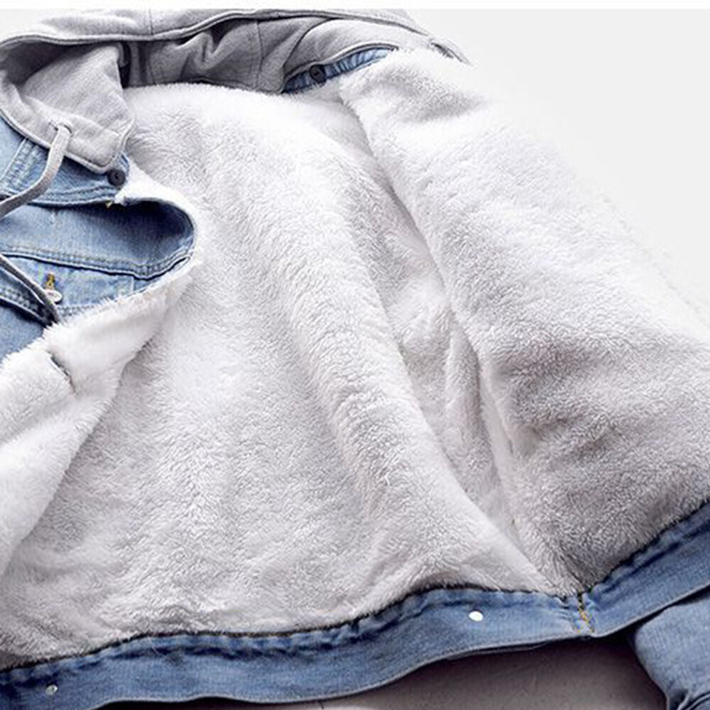 Stilla | Plus Size Hætte-Denimjakke - Stilfuld & Behagelig