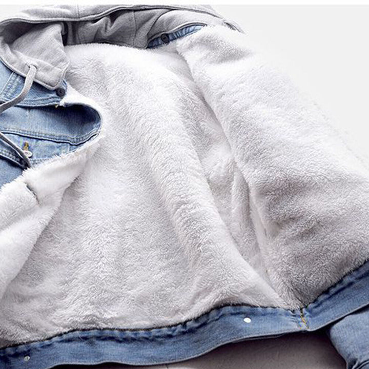Stilla | Plus Size Hætte-Denimjakke - Stilfuld & Behagelig