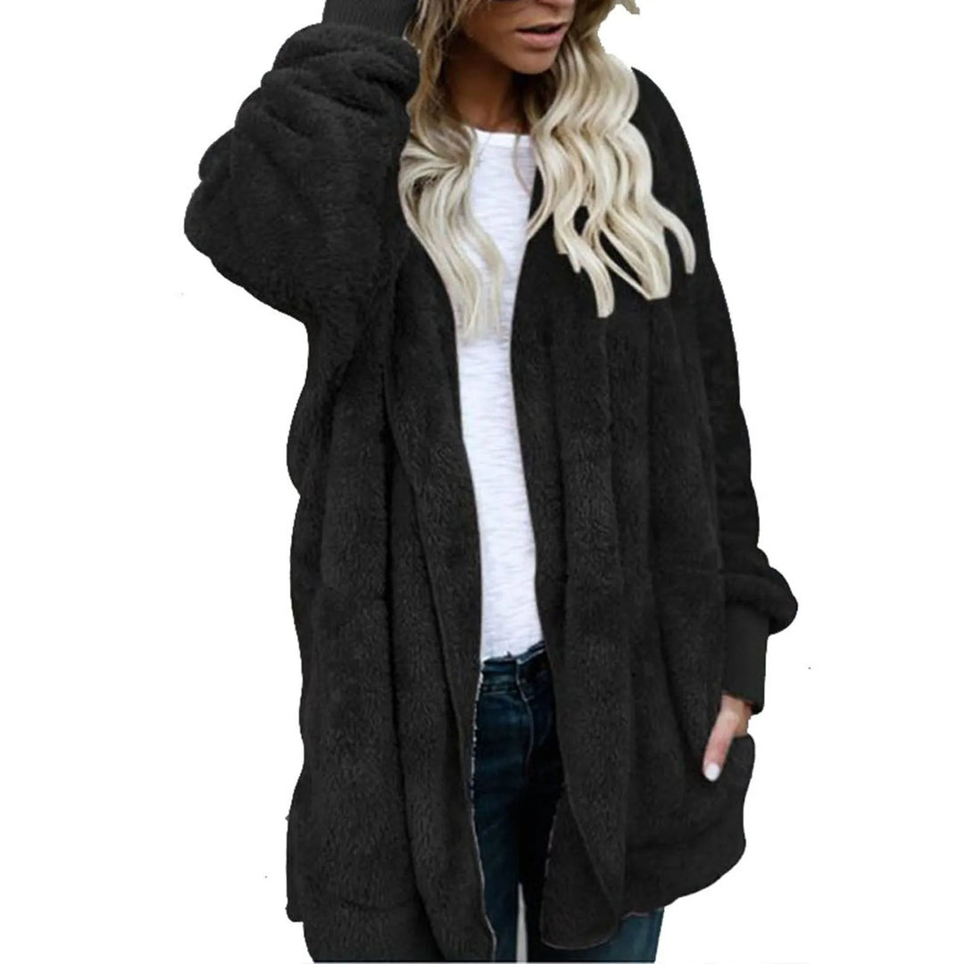 Stilla | Fløjlsvelour Plus Size Vinterfrakke