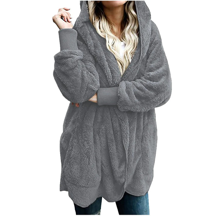 Stilla | Fløjlsvelour Plus Size Vinterfrakke
