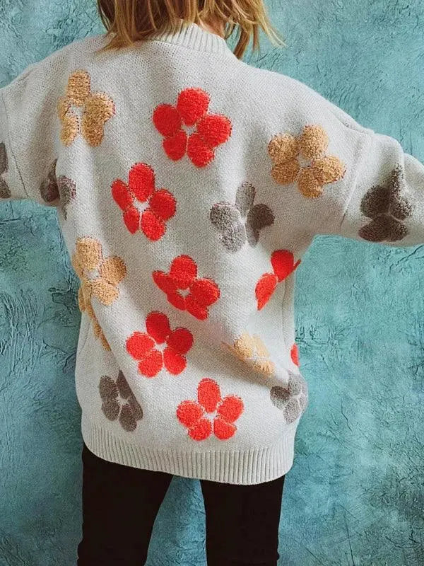 Stilla | Jacquard Dames Strikjakke Pullover