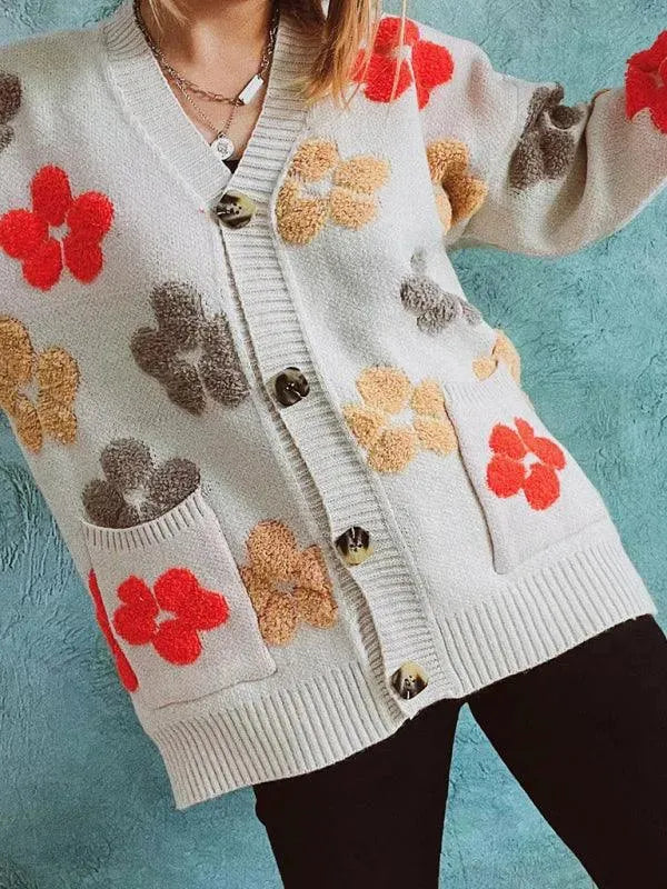 Stilla | Jacquard Dames Strikjakke Pullover