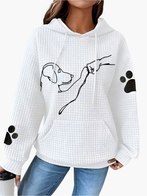 Stilla | Hættetrøje med Hundemotiv - Behagelig Hoodie til Hundeelskere, Fritid & Hverdag