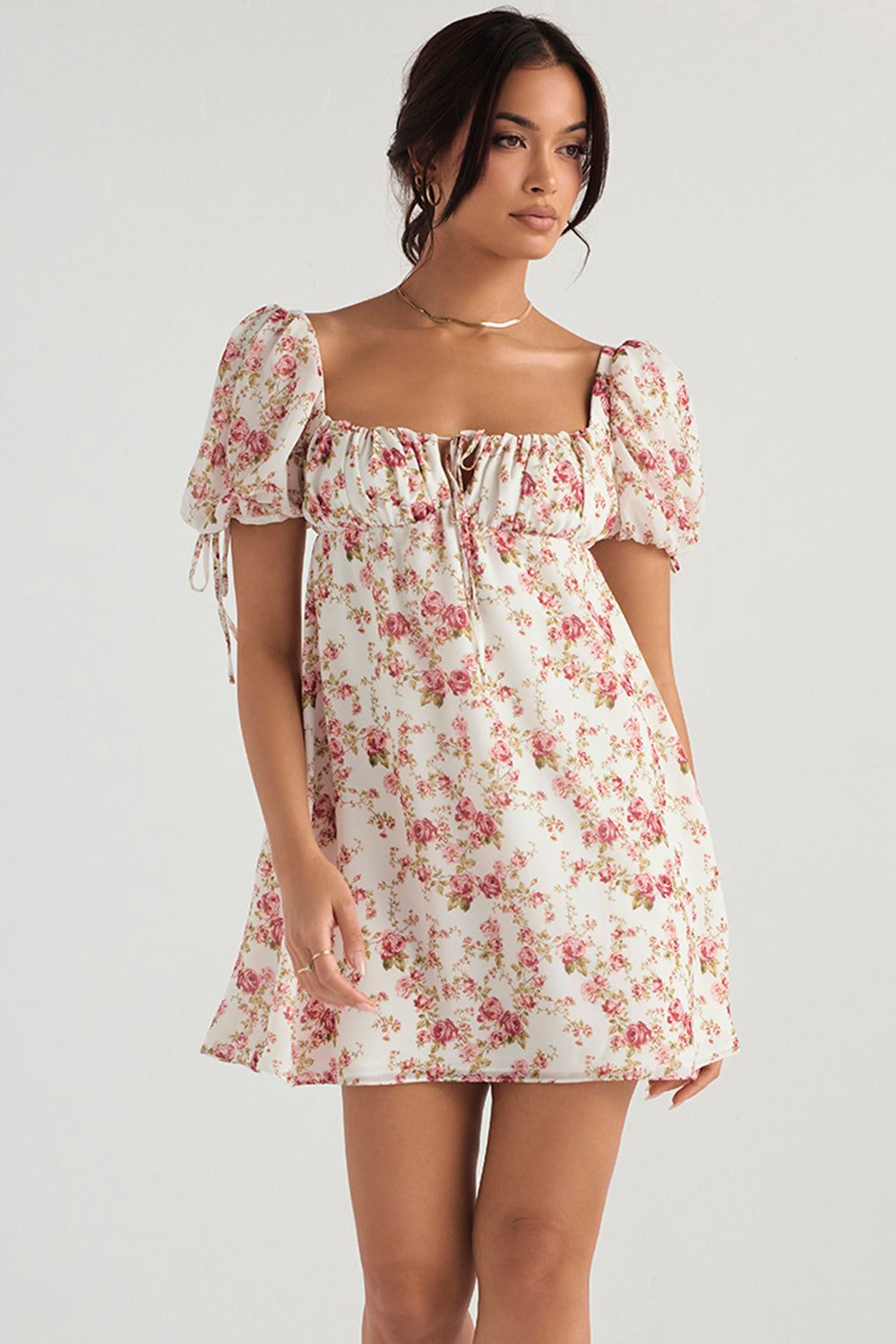 Stilla | Minikjole Med Rosa Print