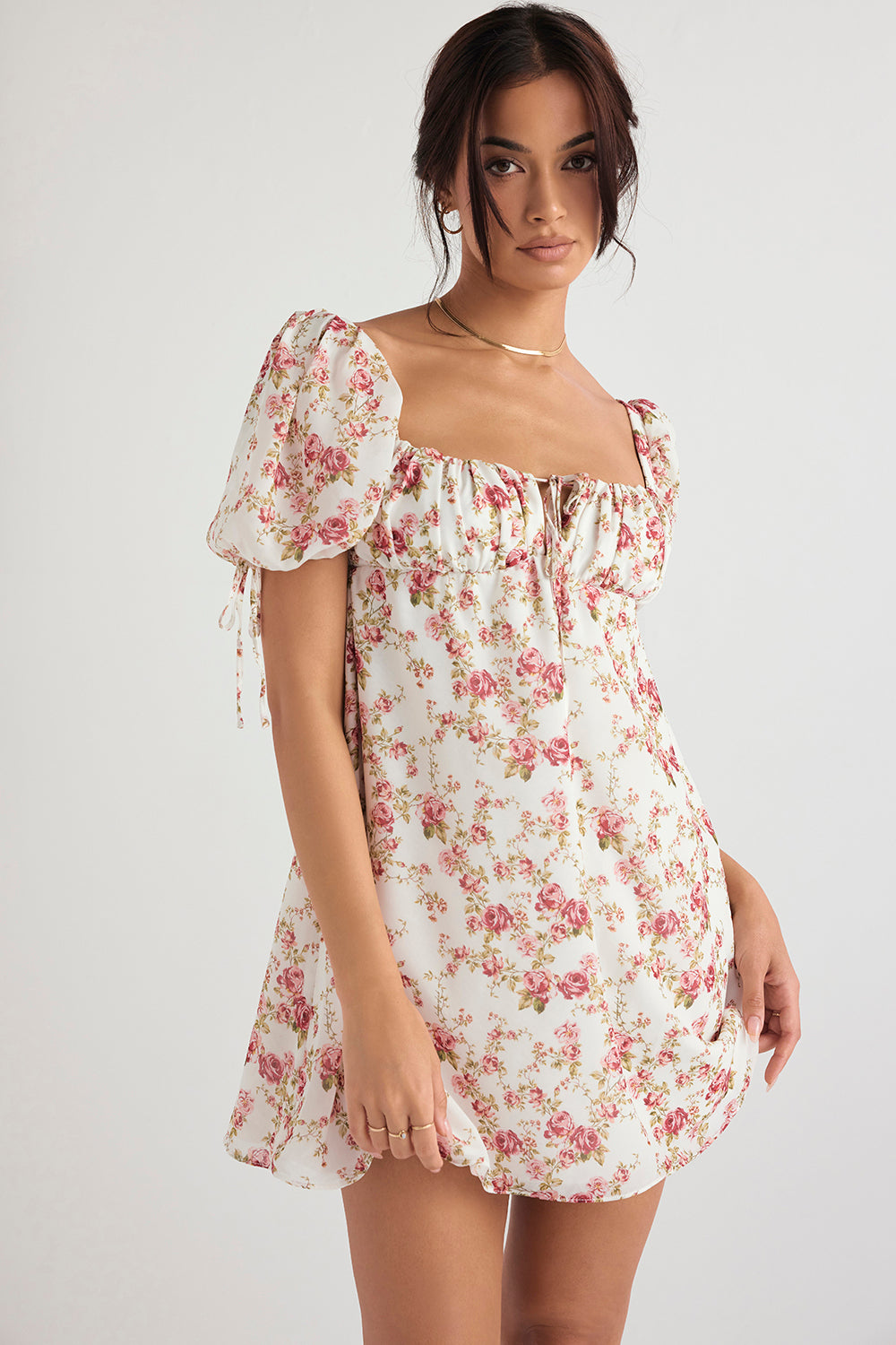 Stilla | Minikjole Med Rosa Print