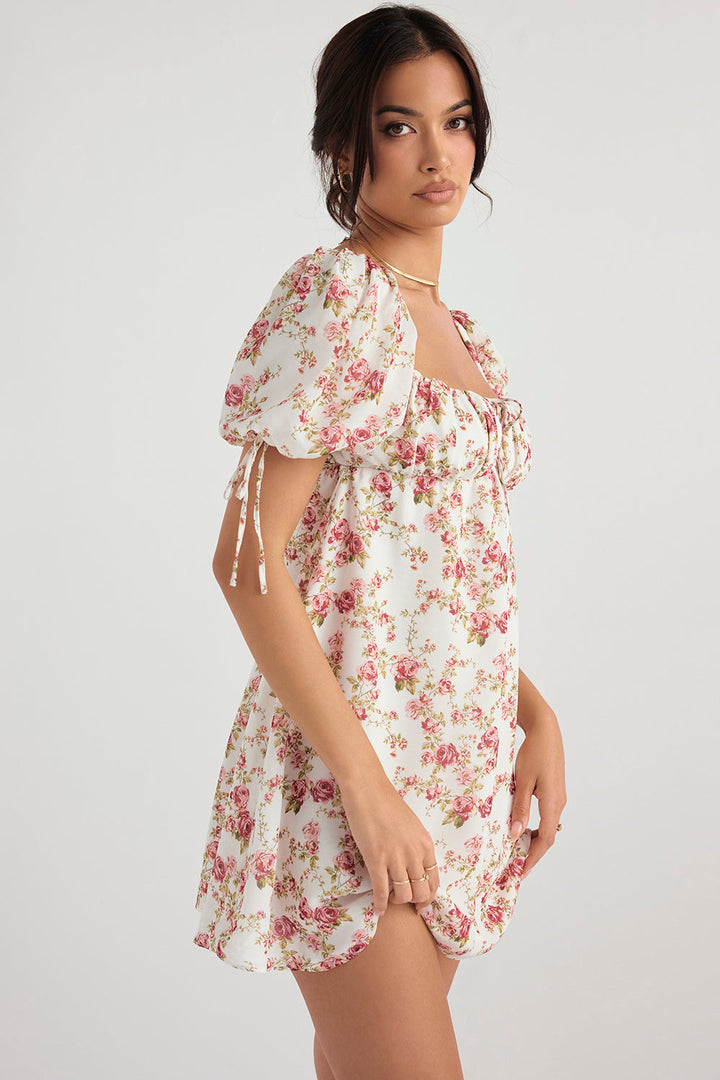 Stilla | Minikjole Med Rosa Print