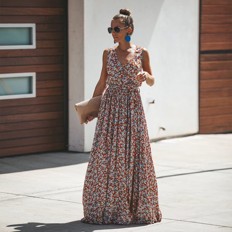 Stilla | Elegant Boho Maxikjole Med Print
