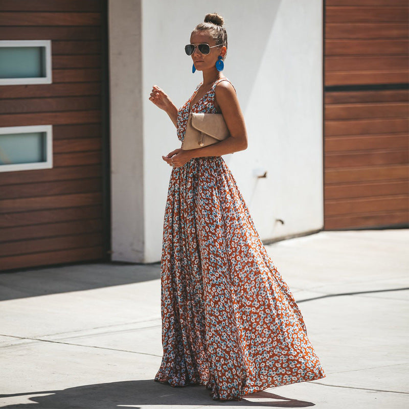 Stilla | Elegant Boho Maxikjole Med Print