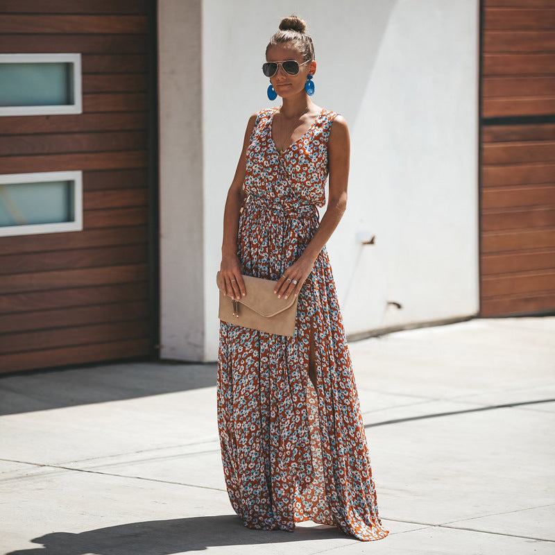 Stilla | Elegant Boho Maxikjole Med Print