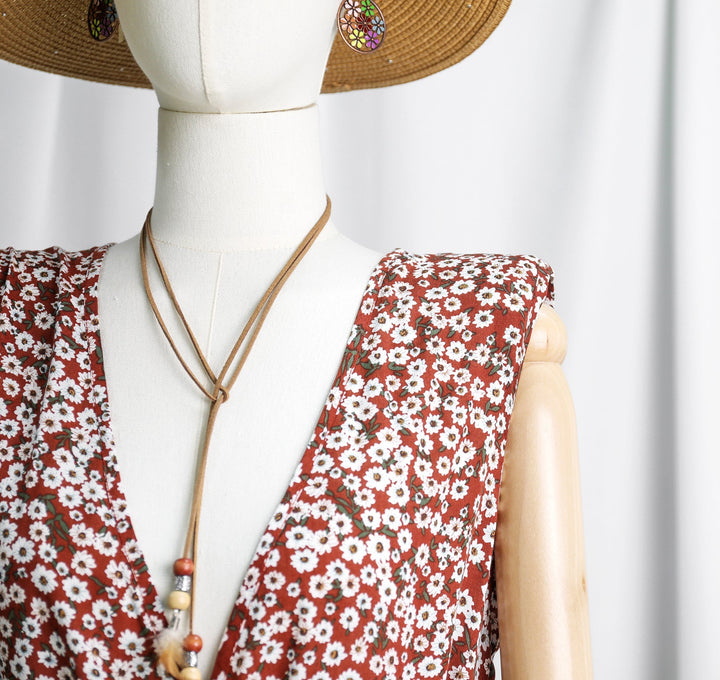 Stilla | Elegant Boho Maxikjole Med Print