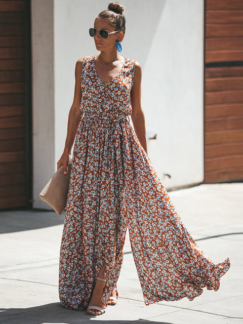 Stilla | Elegant Boho Maxikjole Med Print
