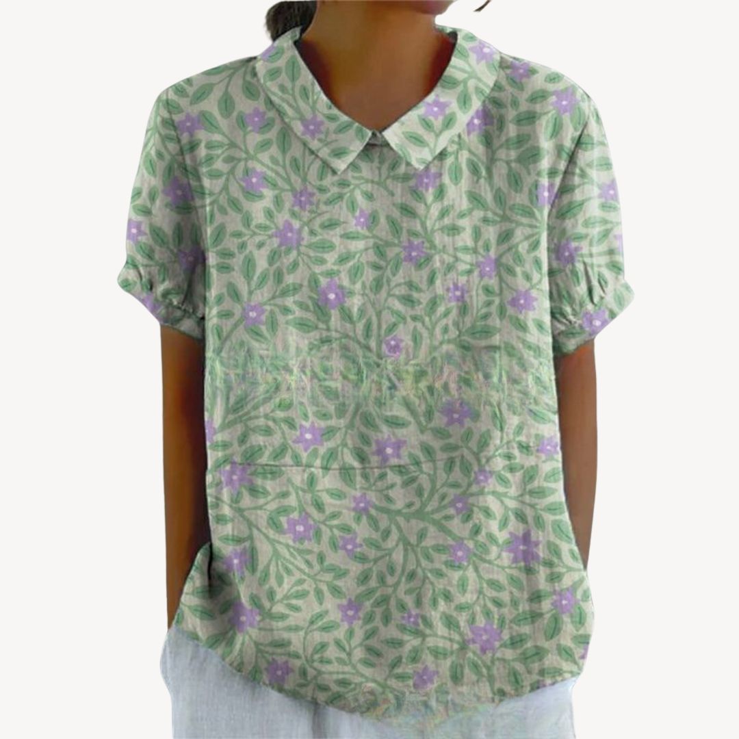 Stilla | Blomstret Print Knappen up Skjorte Kvinder