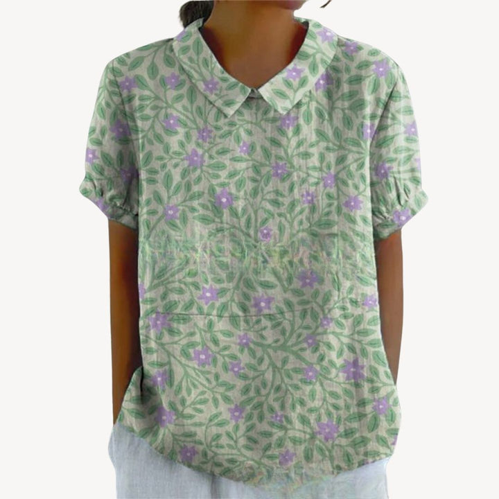 Stilla | Blomstret Print Knappen up Skjorte Kvinder
