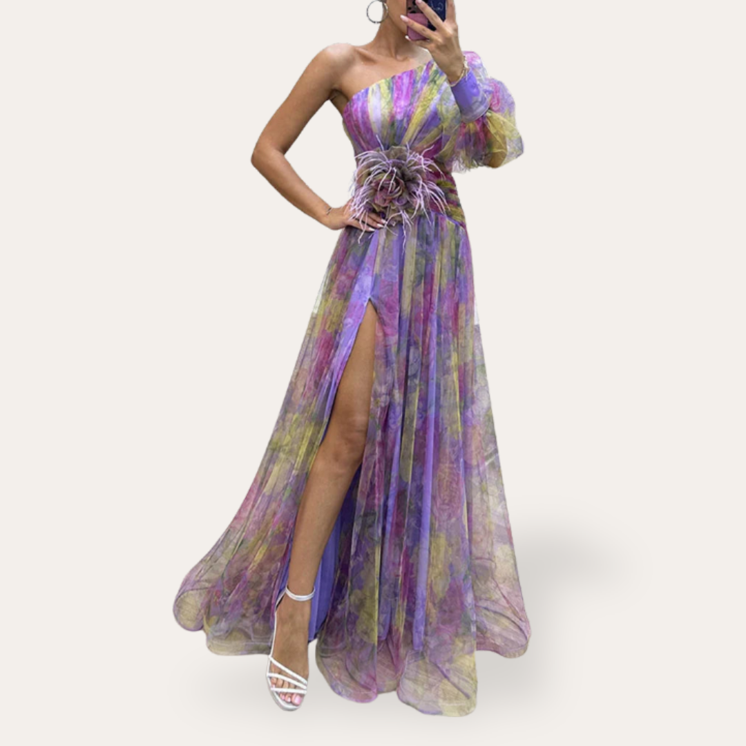 Stilla | Kvinders One shoulder Chiffon Kjole