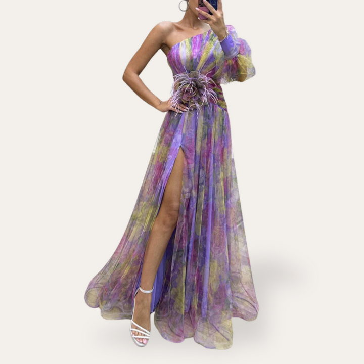 Stilla | Kvinders One shoulder Chiffon Kjole