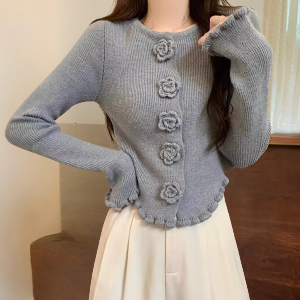 Stilla | Blomster Cardigan til Kvinder