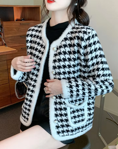 Stilla | Vintage HahnekraveMønster Cardigan