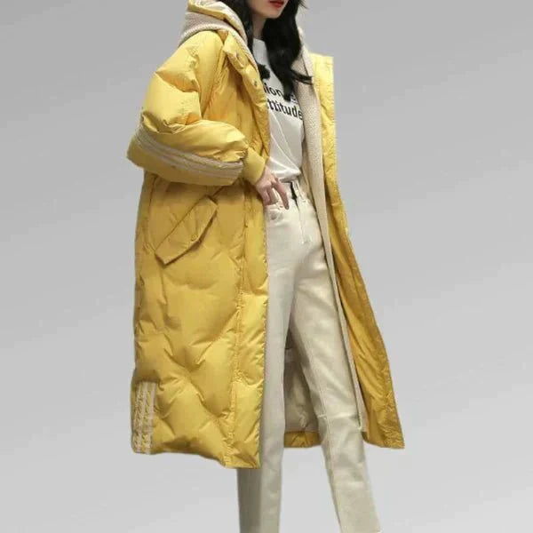 Stilla | Oversized Quiltet Parka Med Hætte Til Kvinder