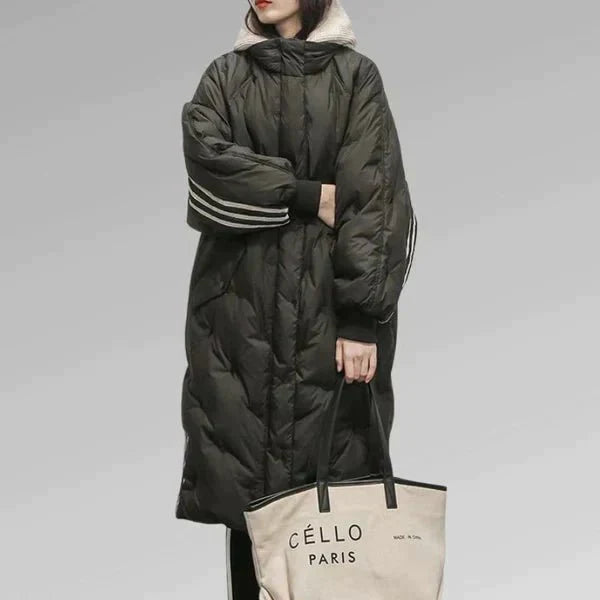 Stilla | Oversized Quiltet Parka Med Hætte Til Kvinder