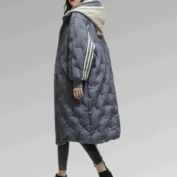Stilla | Oversized Quiltet Parka Med Hætte Til Kvinder
