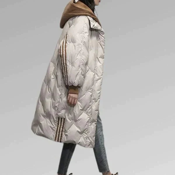 Stilla | Oversized Quiltet Parka Med Hætte Til Kvinder