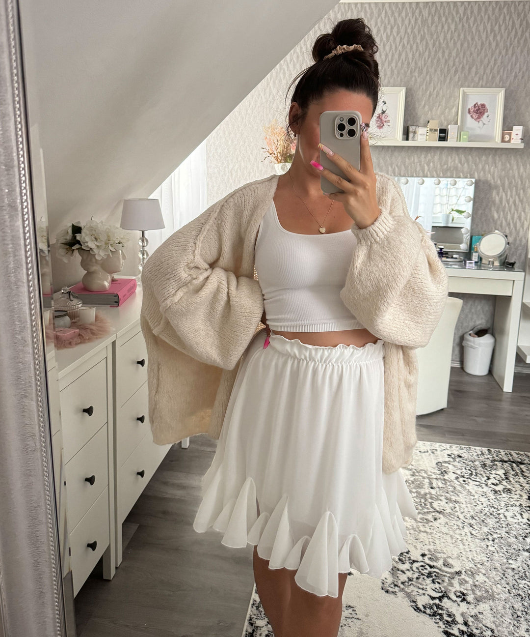 Stilla | Elegant Hvid Nederdel