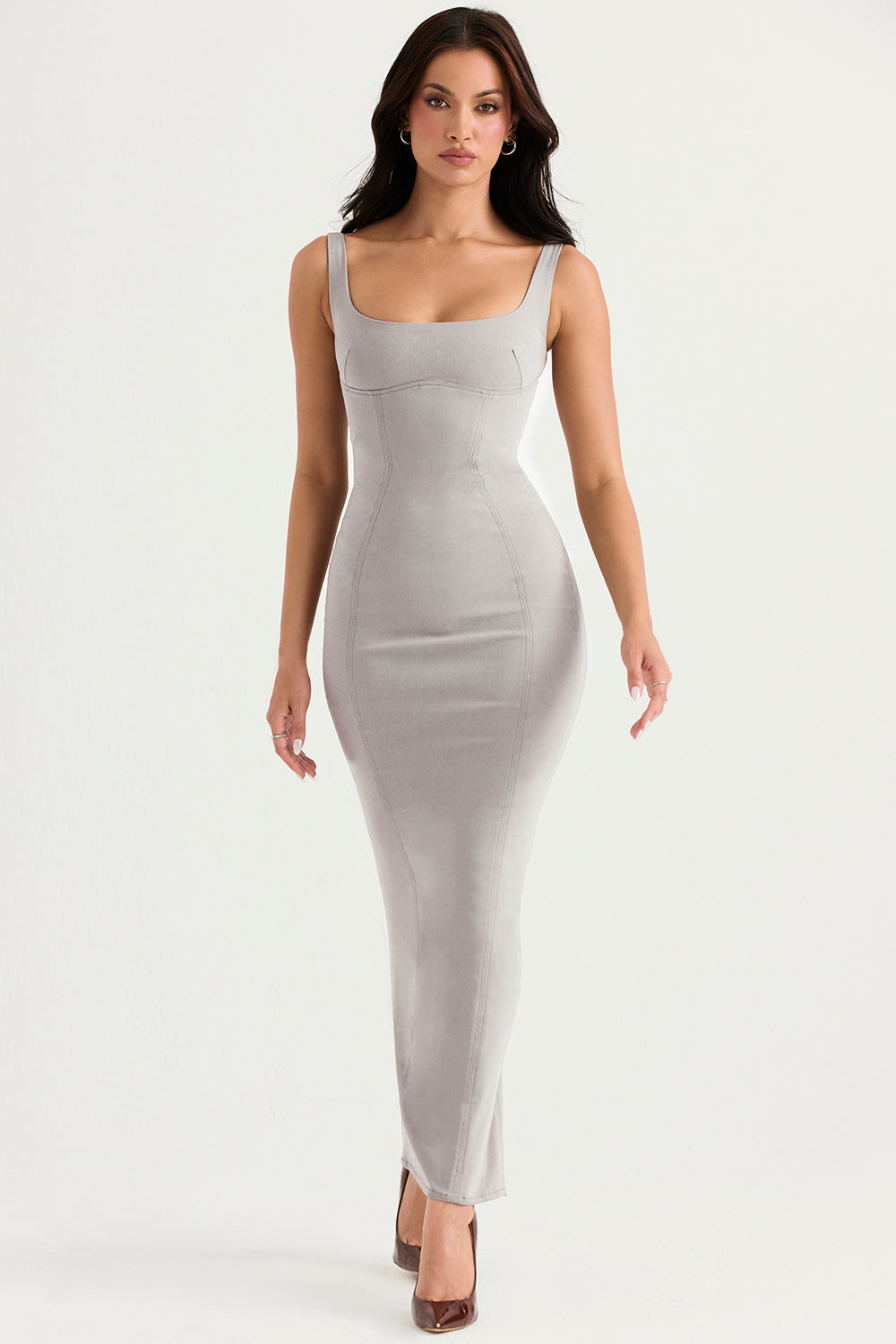 Stilla | Smoke Bodycon Maxikjole