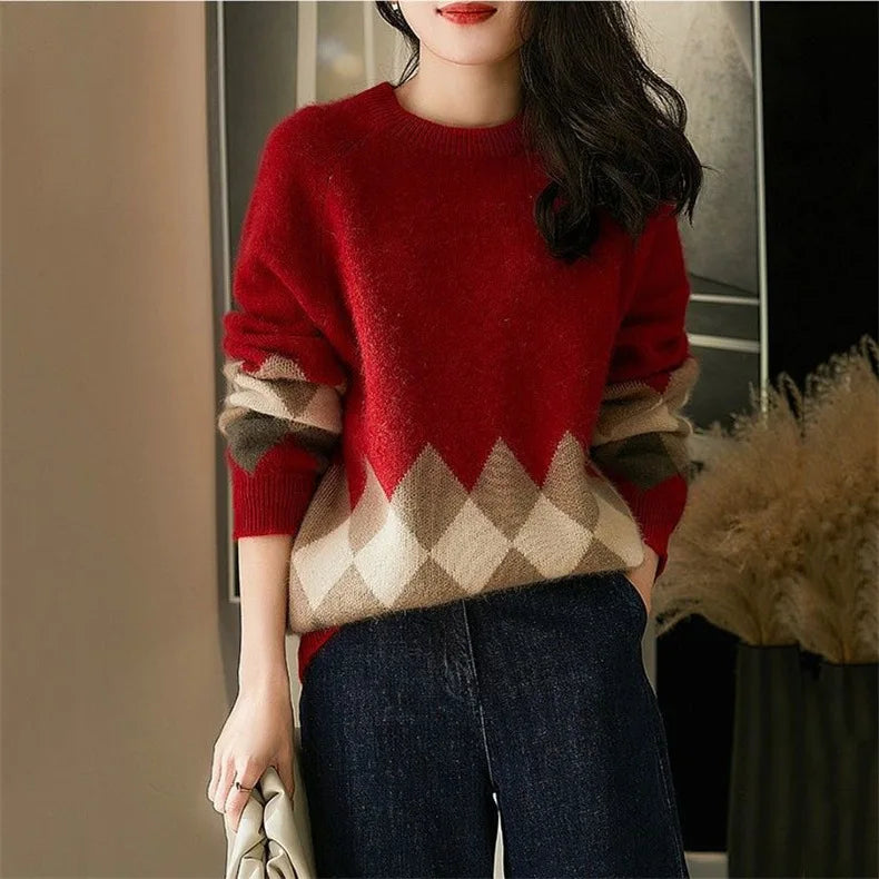 Stilla | Elegant Pullover med Geometrisk Mønster