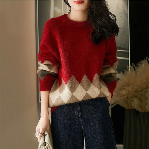 Stilla | Elegant Pullover med Geometrisk Mønster