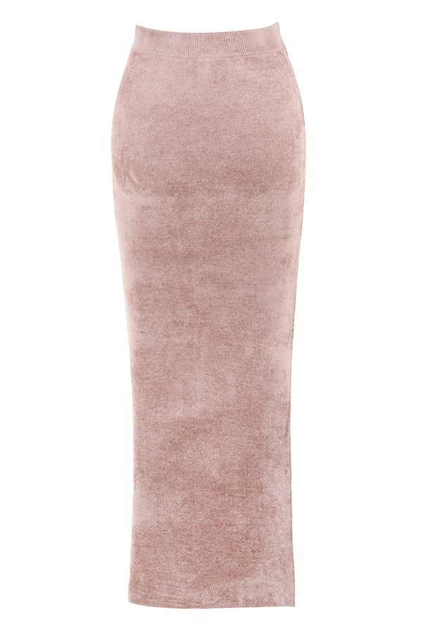 Stilla | Chenille Crop Top Med Maxi Nederdel