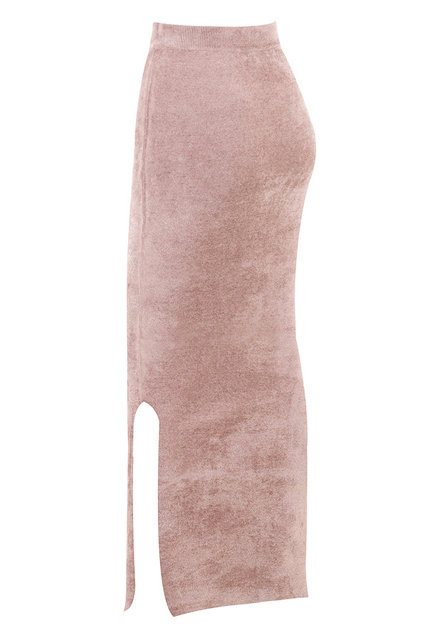 Stilla | Chenille Crop Top Med Maxi Nederdel