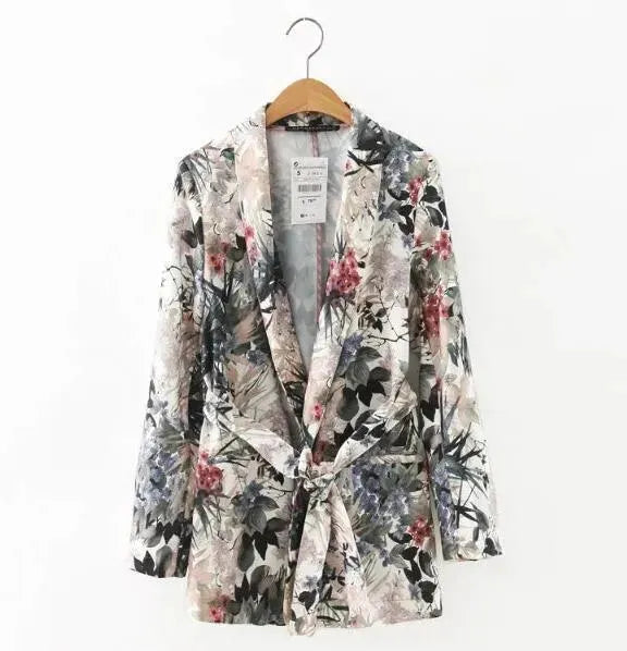 Stilla | Retro Floral Blazer Dame - Fritid - Floral