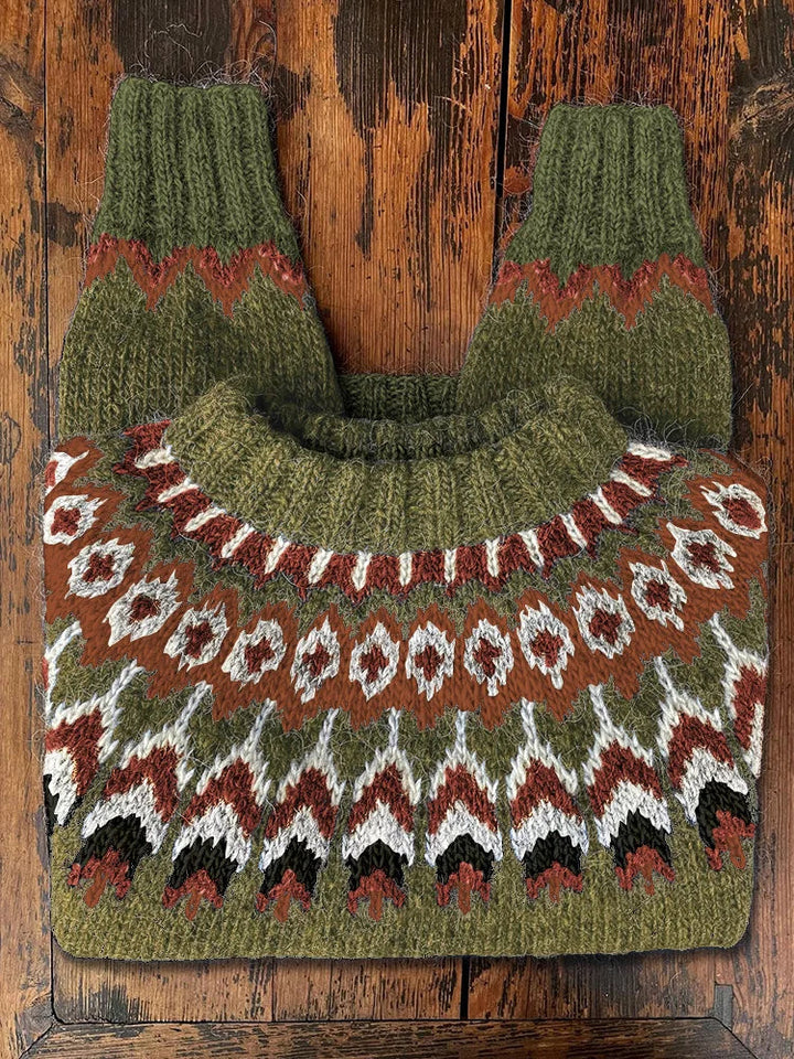 Stilla | Retro Strikpullover til kvinder
